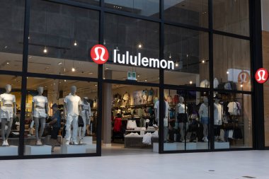 Windsor, ONT - July, 12 2024: lululemon Athletica retail mall location. lululemon Athletica offers yoga and athletic apparel to men and women. clipart