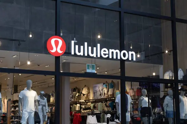 stock image Windsor, ONT - July, 12 2024: lululemon Athletica retail mall location. lululemon Athletica offers yoga and athletic apparel to men and women.