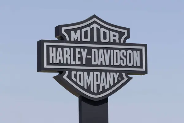 stock image Wauwatosa - August 14, 2024: Harley Davidson sign at the Product Development Center. Harley Davidson is the premier manufacturer of legendary motorcycles.