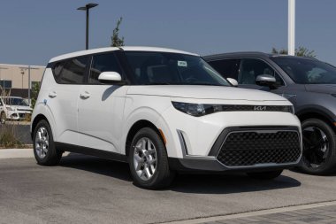 Indianapolis - 25 Ağustos 2024 Kia Soul S sergisi. Kia, Soul 'a 2.0L 4 silindirli motor sunuyor. MY:2024