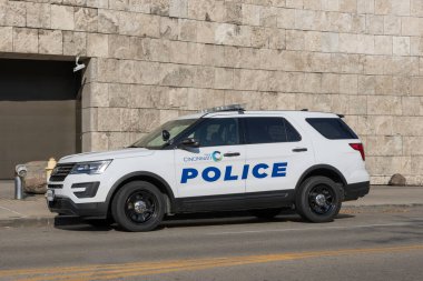Cincinnati - 30 Ağustos 2024: Cincinnati Polis Departmanı aracı. Cincinnati şehrinin birincil emniyet teşkilatıdır..