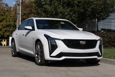 Kuzey Olmsted - 18 Ekim 2024: Cadillac CT5 Spor Sergisi. Cadillac CT5 'e 237HP 2.0L Turboşarjlı 4 silindirli motor sunuyor. MY:2025