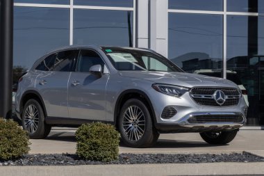 Indianapolis - October 20, 2024: Mercedes GLC 300 4MATIC SUV display. Mercedes offers the GLC 300 with a 255HP 2.0L Turbo 4-Cylinder hybrid engine. MY:2025