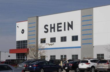 Whitestown - October 30, 2024: SHEIN e-commerce distribution center. SHEIN is one of the largest fashion and accessory retailers in the world. clipart