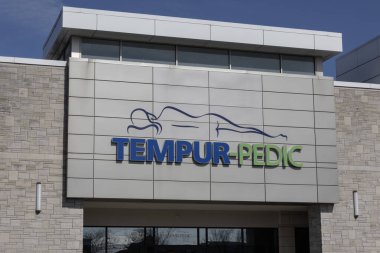 Indianapolis - March 2, 2025: Tempur-Pedic Flagship retail store. Tempur-Pedic offers mattresses, pillows, and adjustable bases. clipart