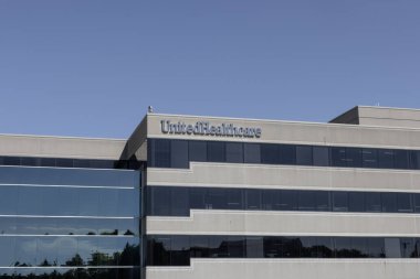 Indianapolis - 18 Mayıs 2025: Birleşik Sağlık Grubu Indiana Merkezi. Birleşik Sağlık Grubu, Birleşik Sağlık Hizmetleri kapsamında sağlık sigortası planları sunmaktadır..