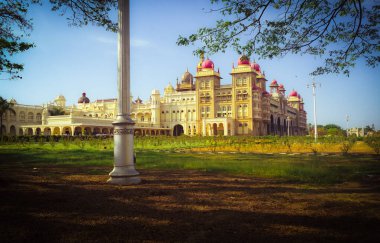 Mysore or Mysuru Palace, the second most visited place in India is a beacon of majestic legacy and magnificent architecture.  clipart