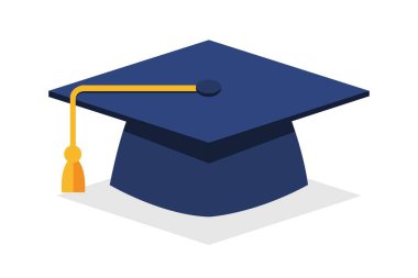 Şeffaf arkaplanda üniversite kapsül tasarımı. Eğitim, akademik aksesuar çizimi