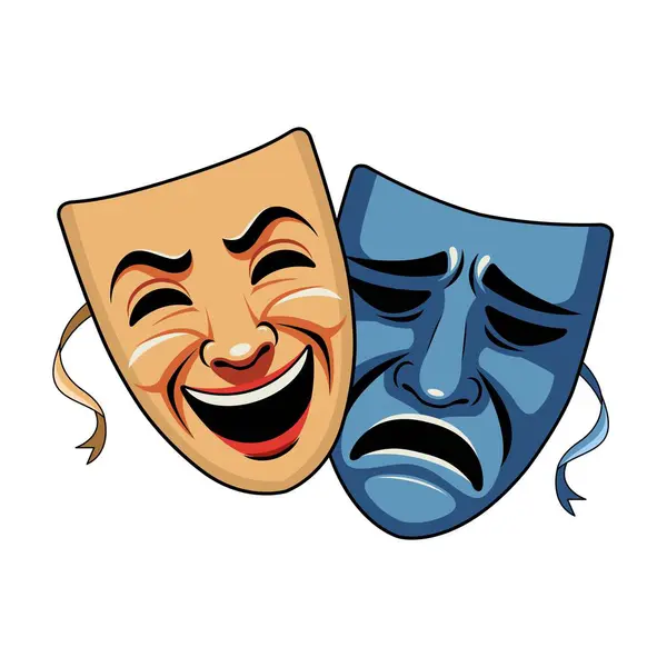 Vektör tiyatrosu, şeffaf arkaplanda nesne resimlerini maskeliyor