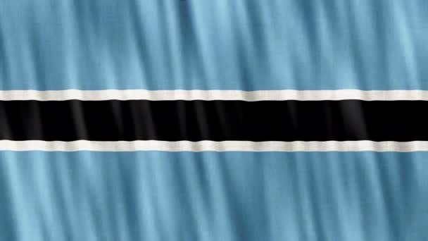 Botswana Nationale Vlag Naadloze Lus Animatie Close Zwaaien Hoge Kwaliteit — Stockvideo