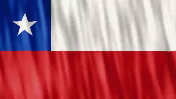 Εθνική Σημαία Χιλής Απρόσκοπτη Κίνηση Βρόγχου Υψηλής Ποιότητας Uhd Fps — Αρχείο Βίντεο