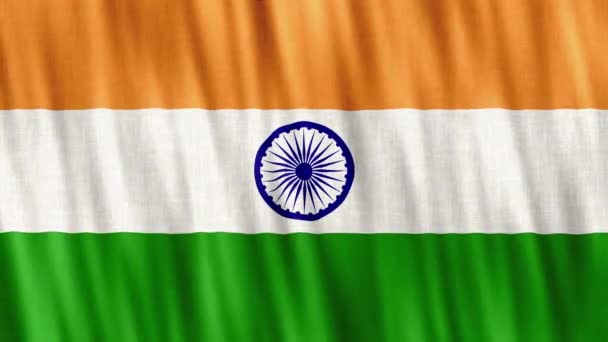 Εθνική Σημαία Ινδίας Απρόσκοπτη Κίνηση Βρόγχου Υψηλής Ποιότητας Uhd Fps — Αρχείο Βίντεο