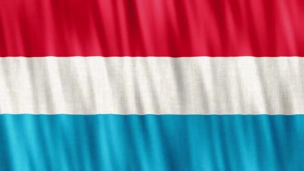 Bandiera Nazionale Del Lussemburgo Animazione Loop Senza Soluzione Continuità Primo — Video Stock