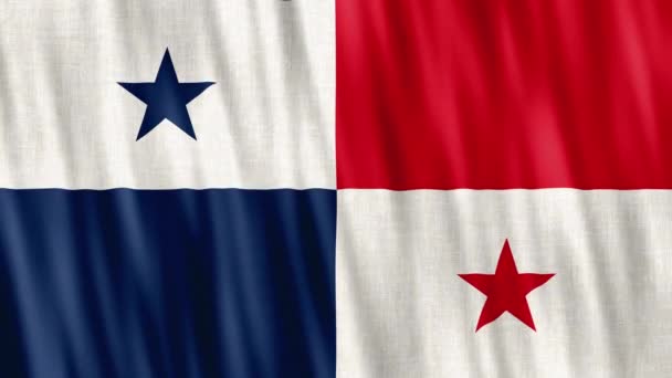 Bandeira Nacional Panamá Animação Loop Sem Costura Closeup Acenando Alta — Vídeo de Stock