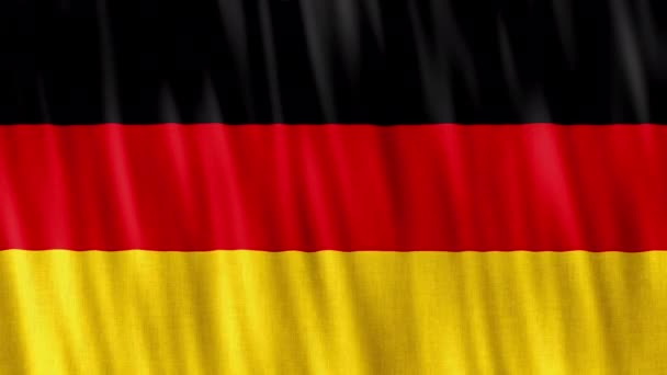 Bandera Nacional Alemania Inconsútil Animación Bucle Primer Plano Saludando Alta — Vídeos de Stock