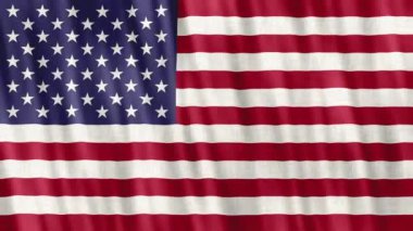 Amerika Birleşik Devletleri Ulusal Bayrağı. Kusursuz döngü animasyonu yakın plan el sallıyor. Yüksek kalite 4k uhd, 60 fps görüntü