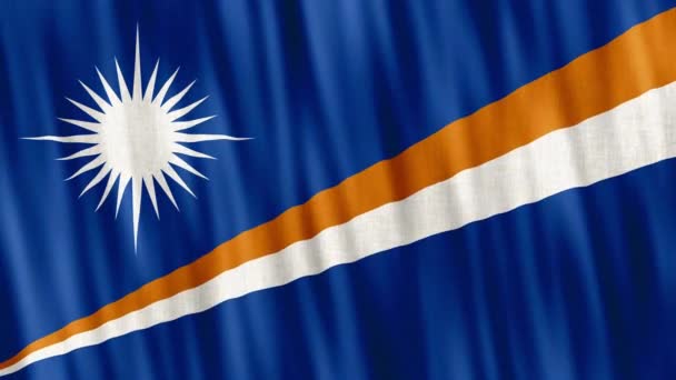 Bandeira Nacional Das Ilhas Marshall Animação Loop Sem Costura Closeup — Vídeo de Stock