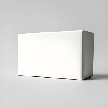 Çok amaçlı tereyağı ve beyaz arka planı olan benzer ürünler için bir kutu. 3D Model