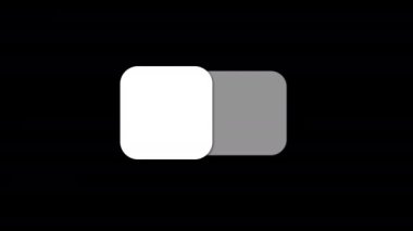 Visualization of setting switch, switch on switch off control animation toggle loop 4k. green and grey.