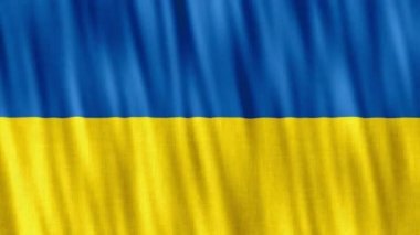 Ukraine National Flag. Seamless loop animation closeup waving. High quality 4k uhd, 60 fps footage