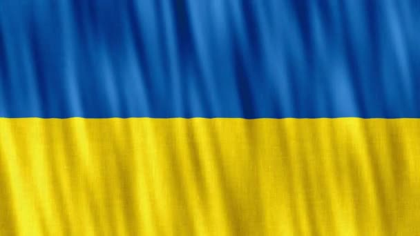 Narodowa Flaga Ukrainy Płynna Animacja Pętli Zbliżenie Machanie Wysokiej Jakości — Wideo stockowe