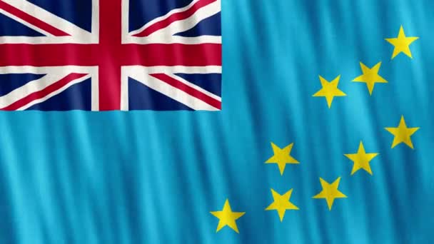 Bandiera Nazionale Tuvalu Animazione Loop Senza Soluzione Continuità Primo Piano — Video Stock