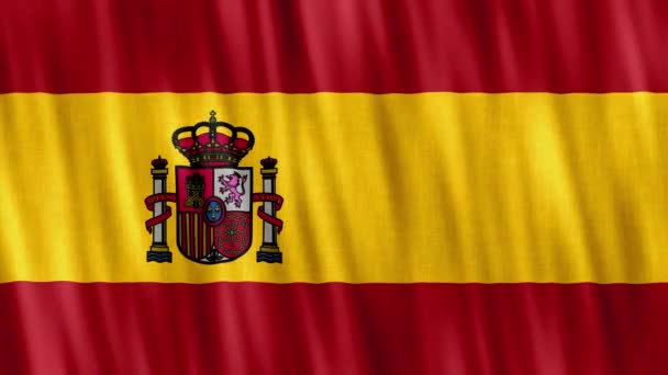 Spaniens Nationalflagge Nahtlose Loop Animation Winkt Hochwertiges Uhd Fps Filmmaterial — Stockvideo