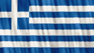 Greece National Flag. Seamless loop animation closeup waving. High quality 4k uhd, 60 fps footage