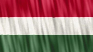 Hungary National Flag. Seamless loop animation closeup waving. High quality 4k uhd, 60 fps footage