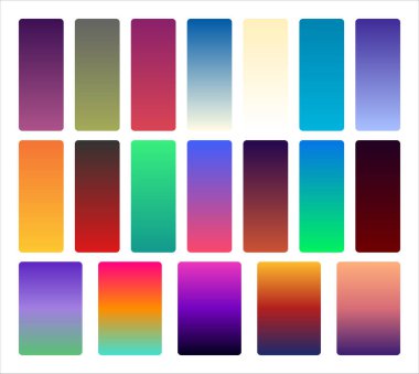 Modern cover template design. Set of trendy colorful gradient vector illustrations. Background for flyer, social media post, screen, mobile app, wallpaper