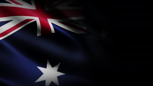 Australia Waving Flag Seamless Loop Animation Closeup Waving High Quality — стоковое видео