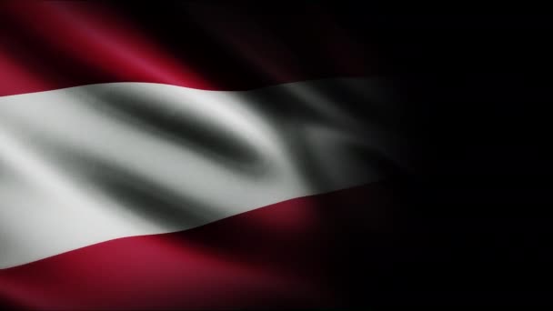 Austria Waving Flag Seamless Loop Animation Closeup Waving High Quality — стоковое видео