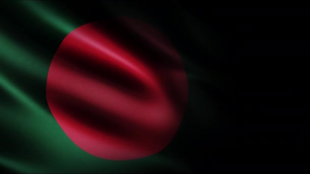 孟加拉国摇旗呐喊 无缝圈动画特写挥手 高质量4K Uhd Fps镜头 — 图库视频影像