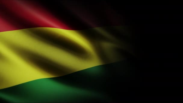 Bandera Bolivia Ondeando Inconsútil Animación Bucle Primer Plano Saludando Alta — Vídeo de stock