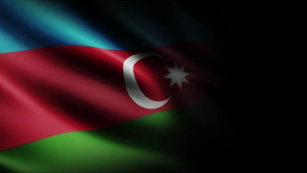 Азербайджан Размахивает Флагом Бесшовный Цикл Анимации Крупным Планом Машет Высококачественный — стоковое видео