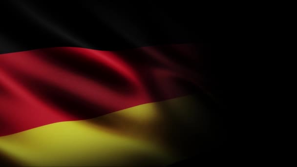 Alemania Ondeando Bandera Inconsútil Animación Bucle Primer Plano Saludando Alta — Vídeos de Stock