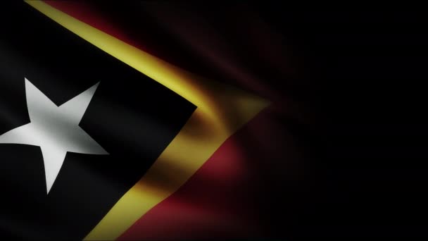 Bandiera Sventolante Timor Est Animazione Loop Senza Soluzione Continuità Primo — Video Stock