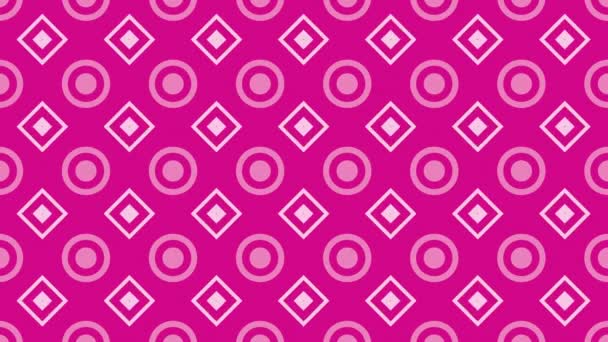 Анимированный Розовый Безмордый Кружок Квадратный Фон Высококачественные Кадры — стоковое видео