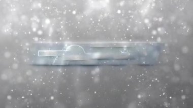 2024 mutlu yeni yıl metin efekti gri arkaplan ve parlak parçacıklar ile sinematik başlık. Yüksek kalite 4k görüntü