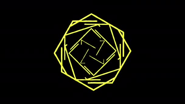 Hexagon Laden Pictogram Lus Animatie Met Donkere Achtergrond Hoge Kwaliteit — Stockvideo