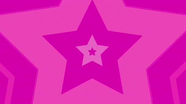 Abstract Motion Pink Star Animation Loppable Background High Quality Footage — Stock Video