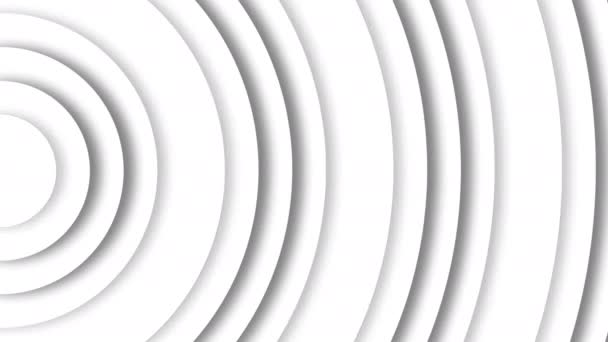 Minimalny Wzór Tła Białego Światła Okręgów Loopable Pierścienie Efekt Animacji — Wideo stockowe