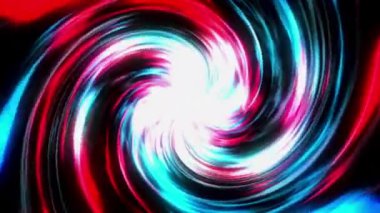 Dijital ışıkların hızı, neon ışınları, siyah arka planda izole edilmiş girdap, döngü, kusursuz. Yüksek kalite 4k görüntü