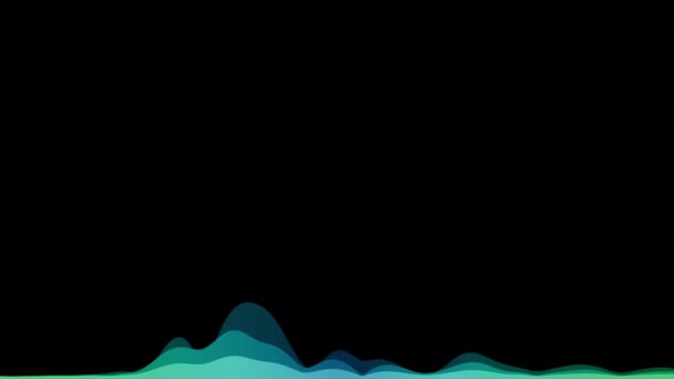Audio Wave Form Abstrtact Music Wave Visualizer Minimal Equalizer High — Stock Video