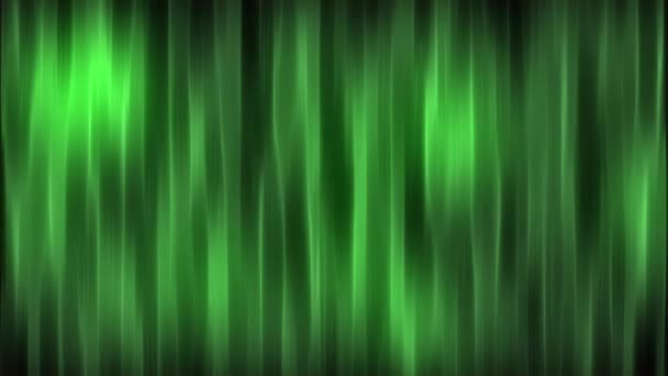绿波的运动和坠落 矩阵概念 相机运动彻底 发光效果 黑色背景 高质量的4K镜头 — 图库视频影像