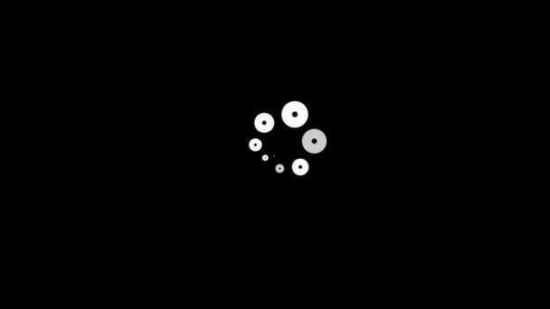 Neon Cirkel Laden Pictogram Lus Animatie Met Donkere Achtergrond Hoge — Stockvideo