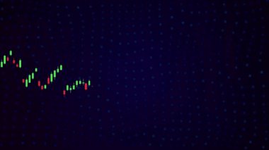 Finans çizelgesi, değişim grafiği, online ticaret konsepti. Yüksek kalite 4k görüntü 60 fps