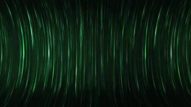 Parlak yeşil neon ışınlarının ve parlayan çizgilerin soyut arkaplanı aşağı doğru akar, canlandırılmış arka plan döngüsü oluşur. Işık hızında. Kusursuz döngü animasyonu. Yüksek kalite 4k görüntü