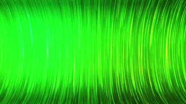 Fundalul Abstract Razelor Neon Verde Strălucitoare Liniilor Strălucitoare Curg Jos — Videoclip de stoc