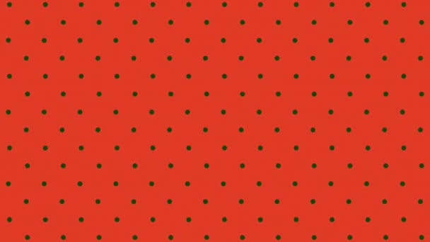 Цифровий Перемикач Анімації Чорних Точок Рухається Разом Червоному Тлі Високоякісні — стокове відео